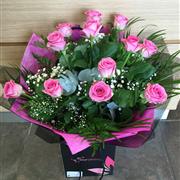 Deluxe Dozen Pink Roses