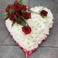 Based Heart Red &amp; White
