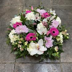 Pink and White Wreath