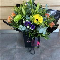 Vibrant Handtied with lily Bouquet