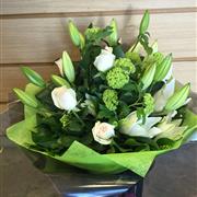 White Lily and Rose Bouquet