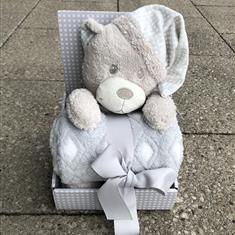 Huggable Baby Blanket and Bear Combo