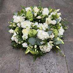 Large White Funeral Wreath
