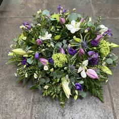 Large Lilac and White Wreath