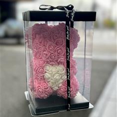Valentines Foam Rose Bear