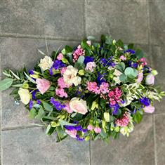 Pink And Purple Traditional Funeral Spray