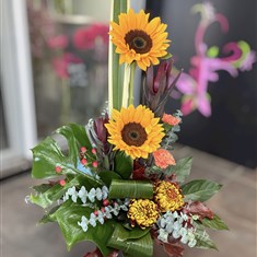 Autumn Gift Wrapped Arrangement